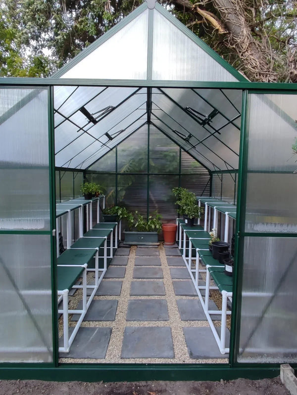 Grand Gro 3.6m Greenhouse - Green - Easy Greenhouses