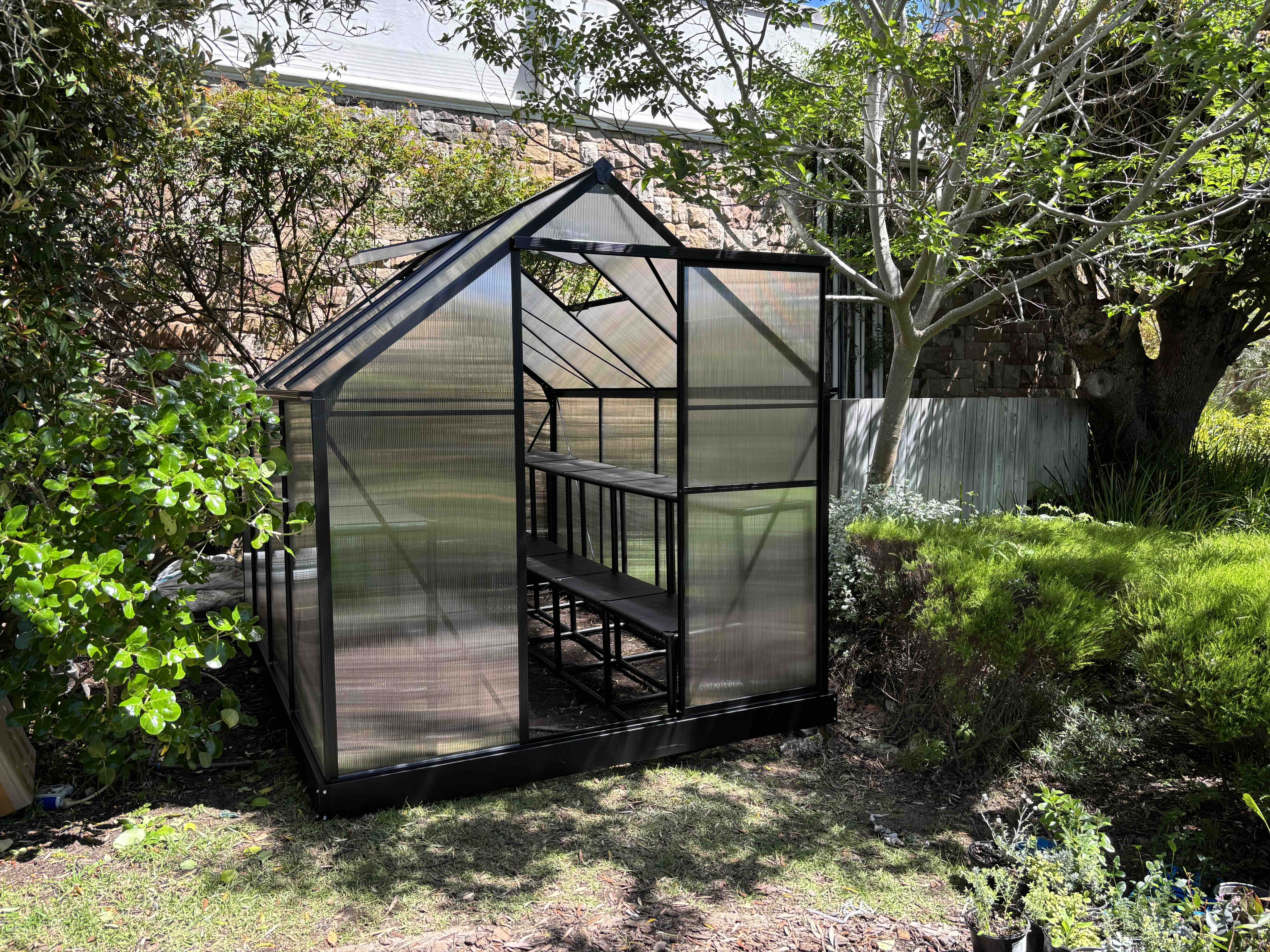 Black Aluminium Greenhouse - 2 x 3m | Easy Greenhouses