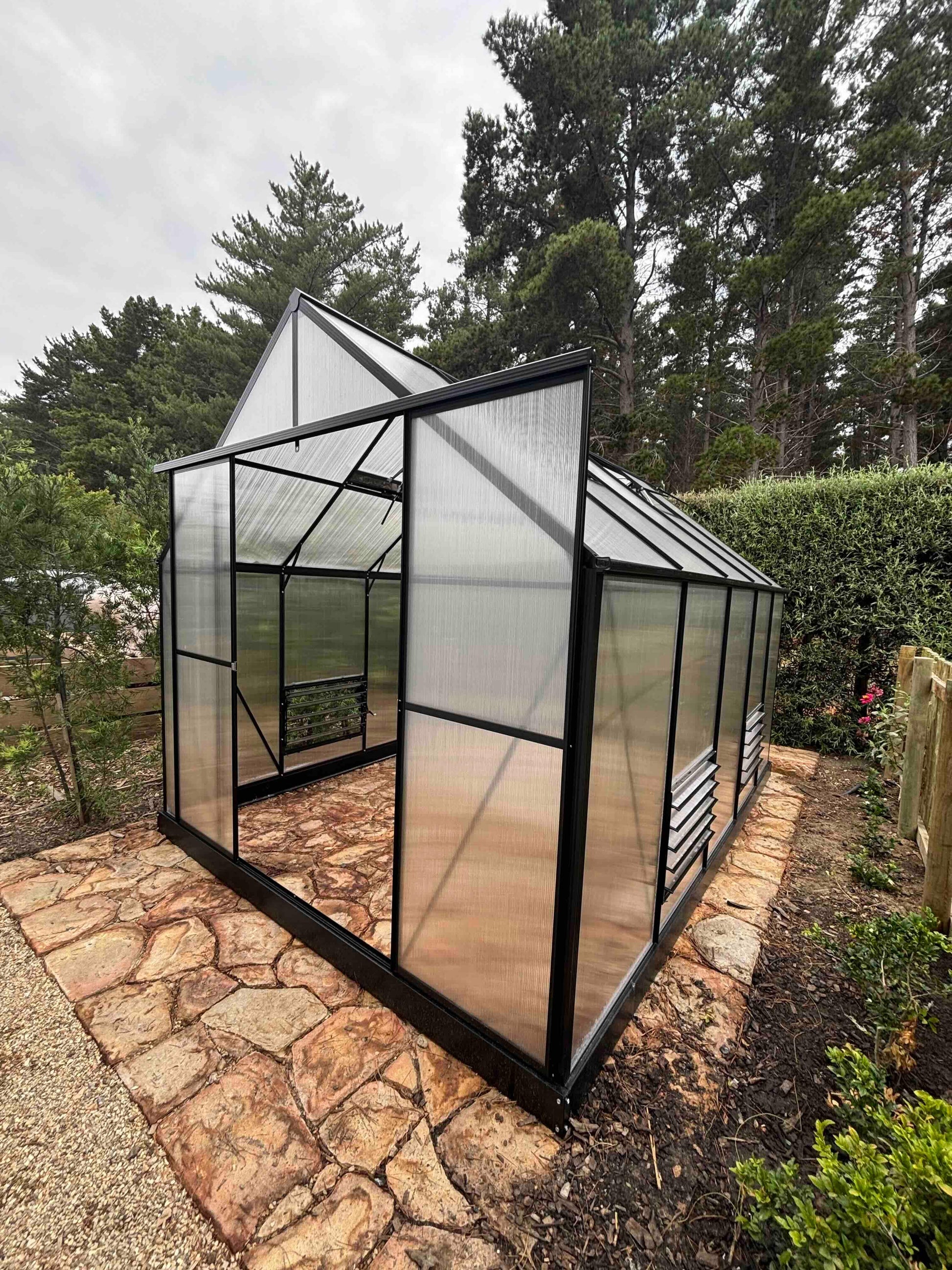 Grand Gro 3.6m Greenhouse - Black - Easy Greenhouses