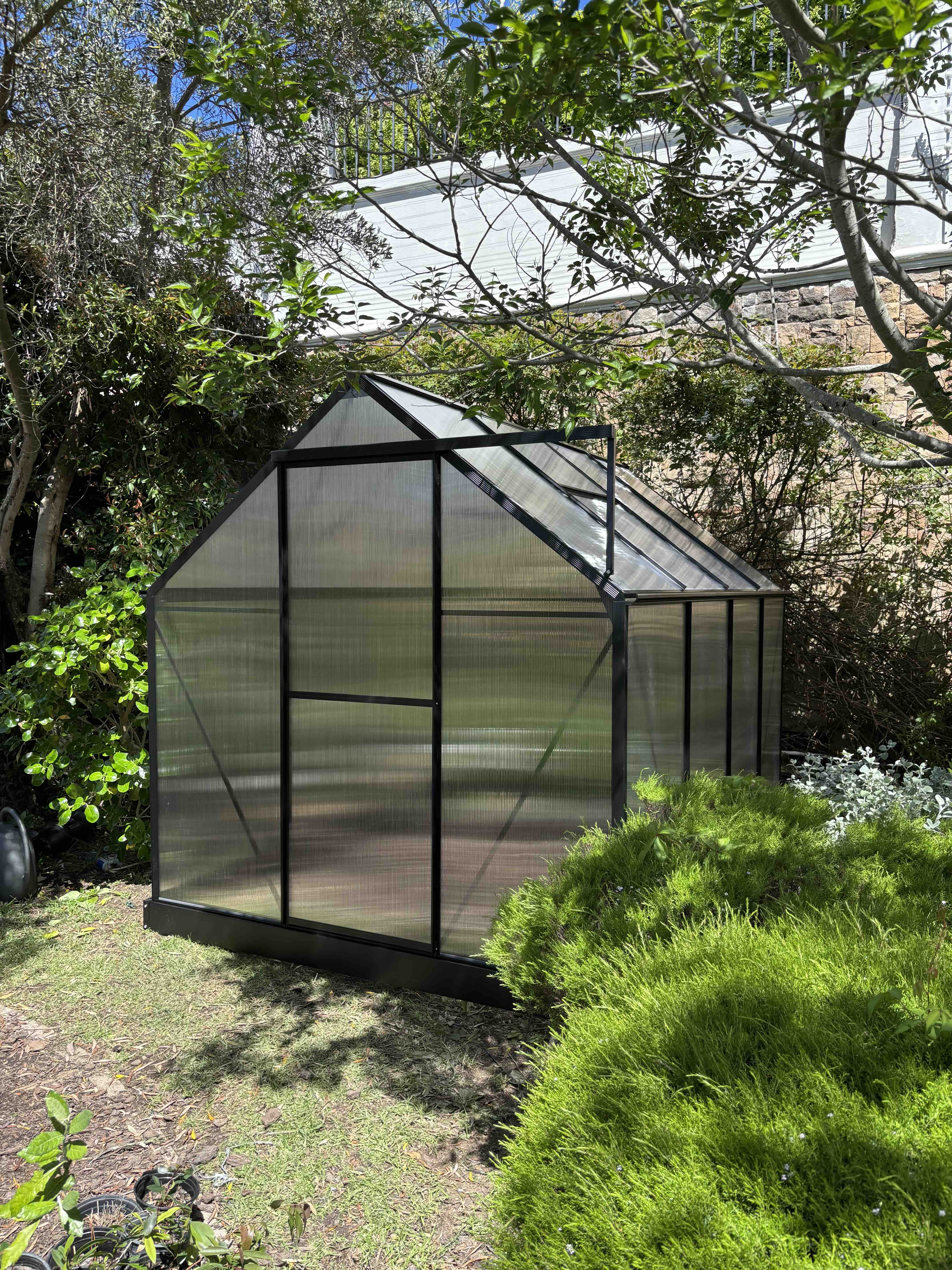 Small Greenhouse - Black Aluminium 2m x 3m | Easy Greenhouses