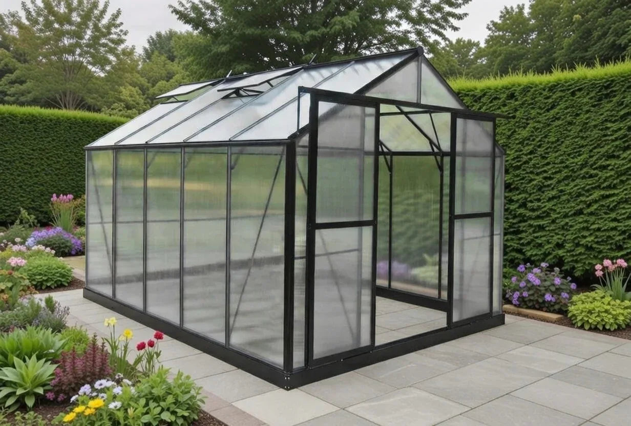 Grand Gro 3.6m Greenhouse - Black - Easy Greenhouses